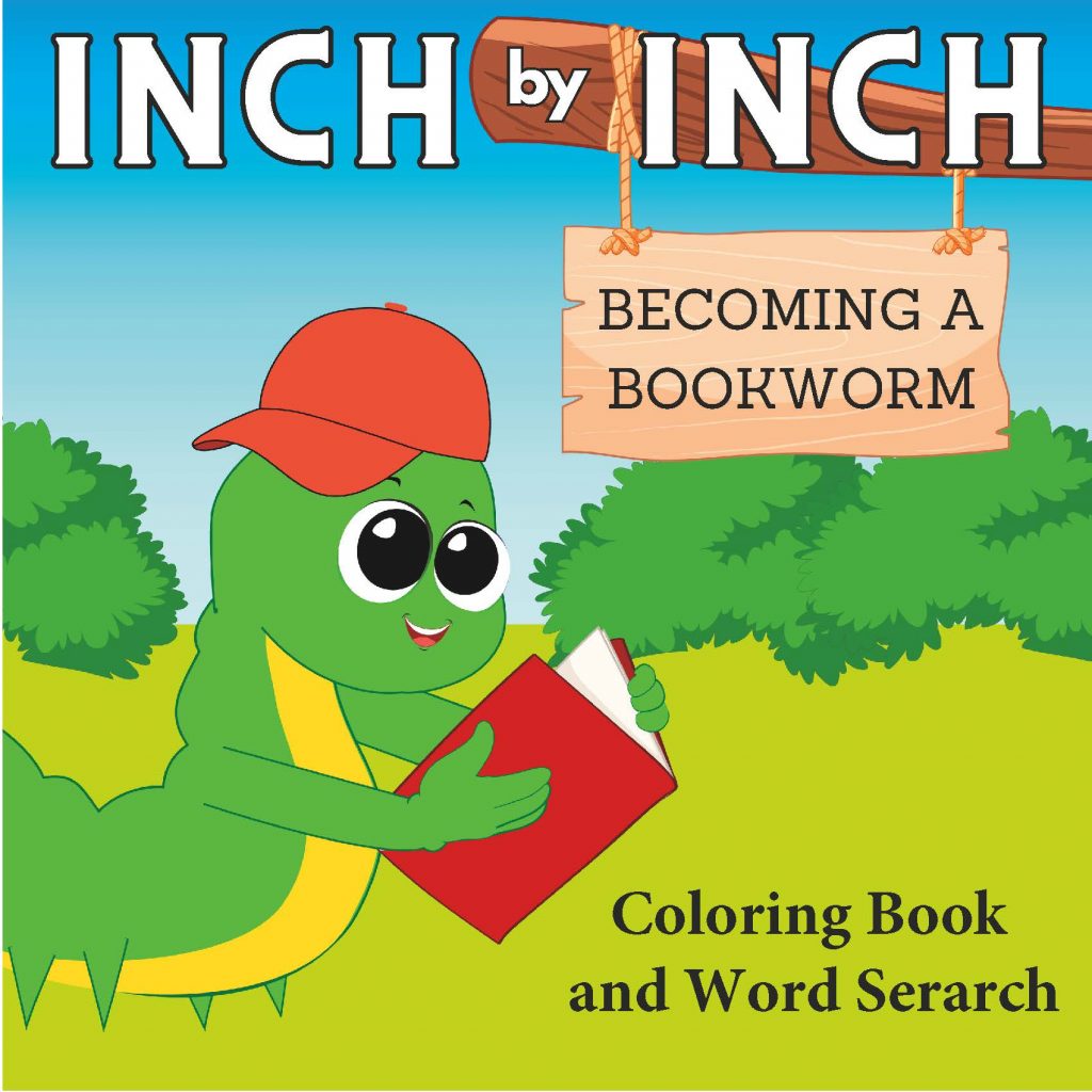 Inch by inch book coloring book and word search